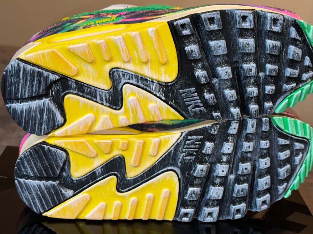 Grateful Dead x Univ of Oregon Air Max 90 Grateful Ducks size 8.5M/10W - Picture 6 of 7
